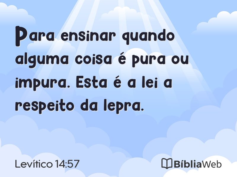 Levítico 14:57 em imagem para compartilhar