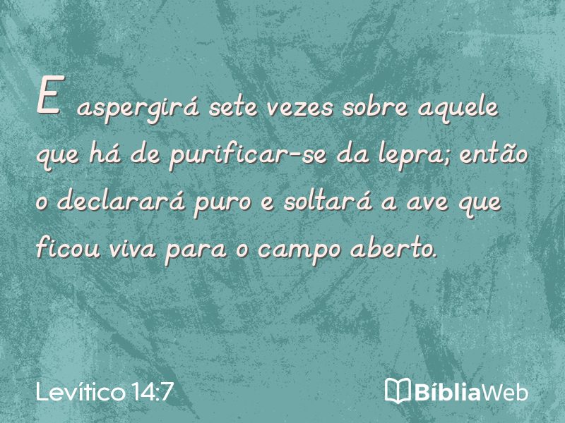 Levítico 14:7 em imagem para compartilhar