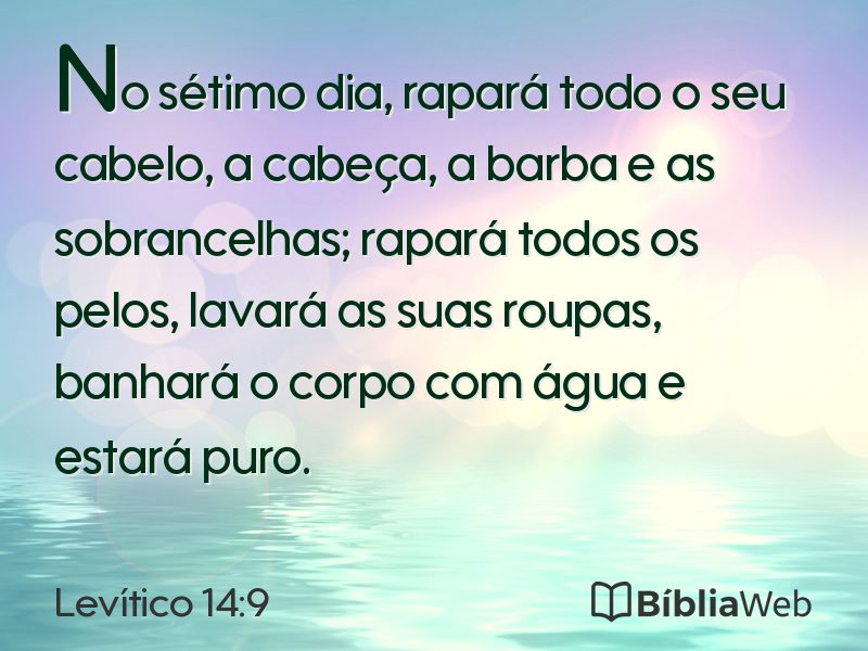 Levítico 14:9 em imagem para compartilhar