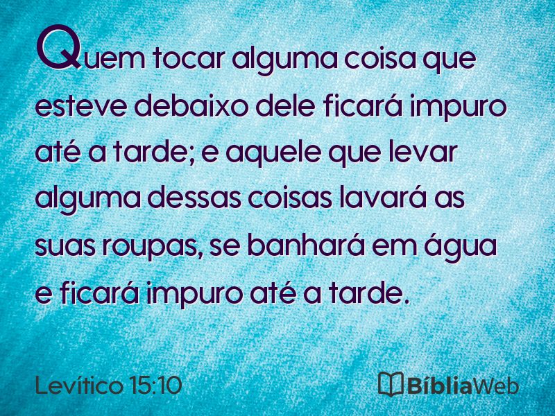Levítico 15:10 em imagem para compartilhar