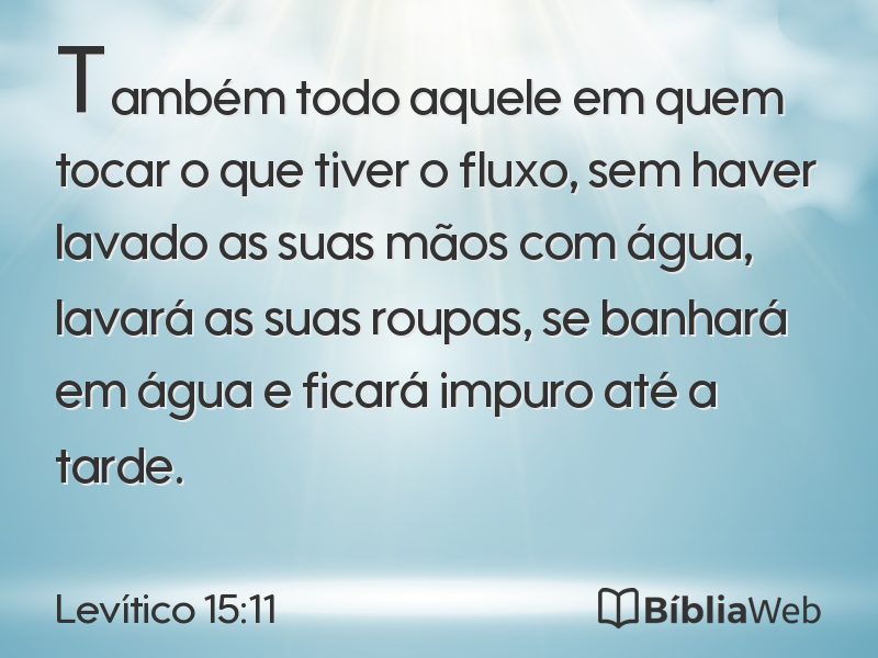 Levítico 15:11 em imagem para compartilhar