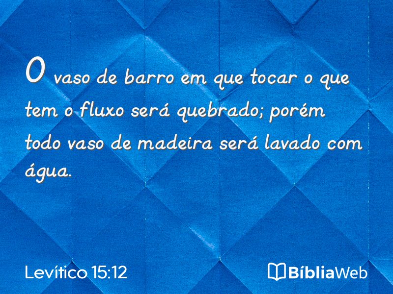 Levítico 15:12 em imagem para compartilhar