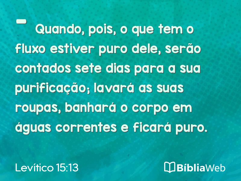 Levítico 15:13 em imagem para compartilhar