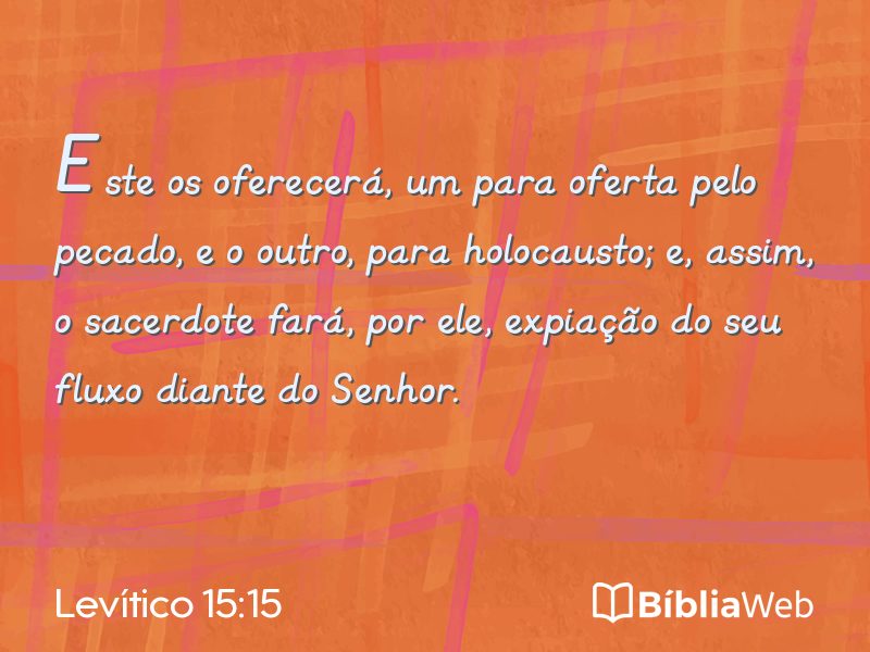 Levítico 15:15 em imagem para compartilhar
