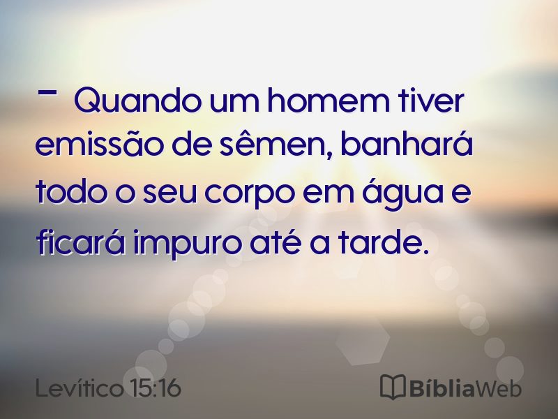 Levítico 15:16 em imagem para compartilhar