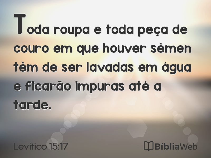 Levítico 15:17 em imagem para compartilhar