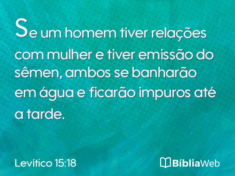 Levítico 15:18 em imagem para compartilhar