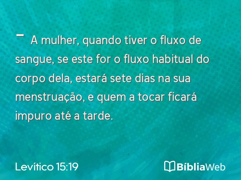 Levítico 15:19 em imagem para compartilhar