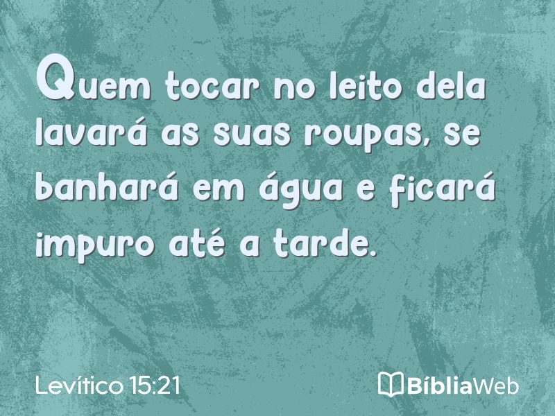 Levítico 15:21 em imagem para compartilhar