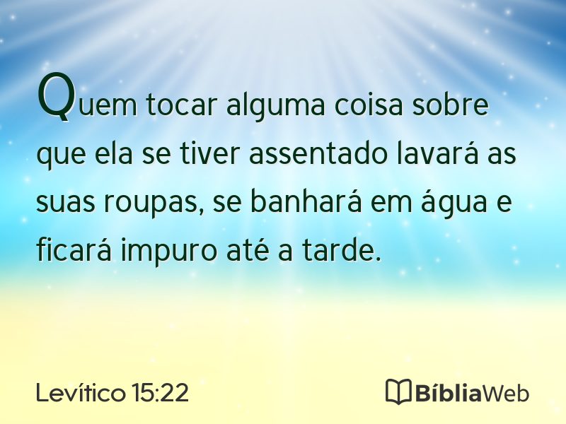 Levítico 15:22 em imagem para compartilhar
