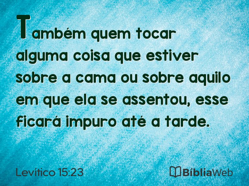 Levítico 15:23 em imagem para compartilhar