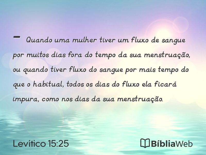 Levítico 15:25 em imagem para compartilhar