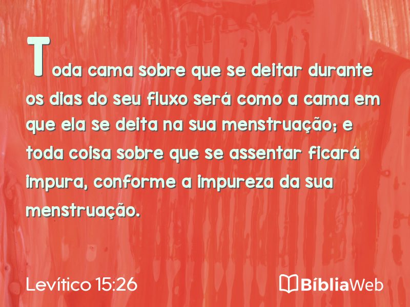 Levítico 15:26 em imagem para compartilhar