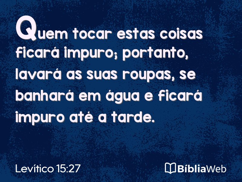 Levítico 15:27 em imagem para compartilhar