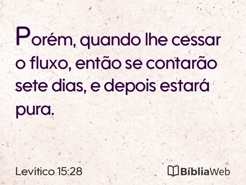 Levítico 15:28 em imagem para compartilhar