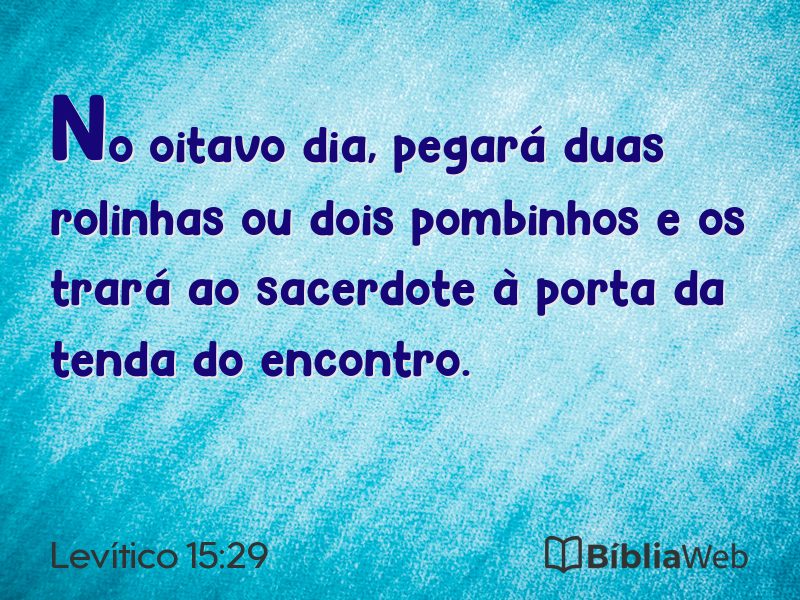 Levítico 15:29 em imagem para compartilhar