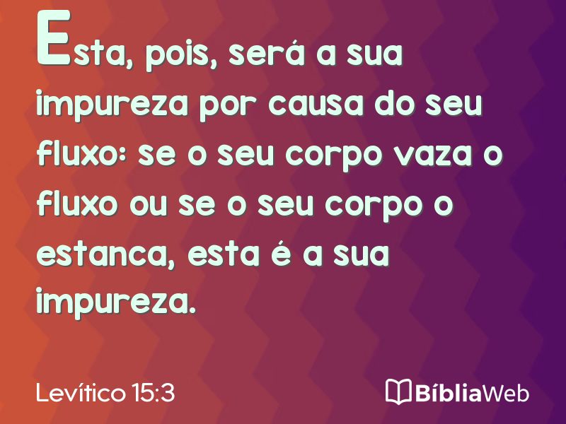 Levítico 15:3 em imagem para compartilhar