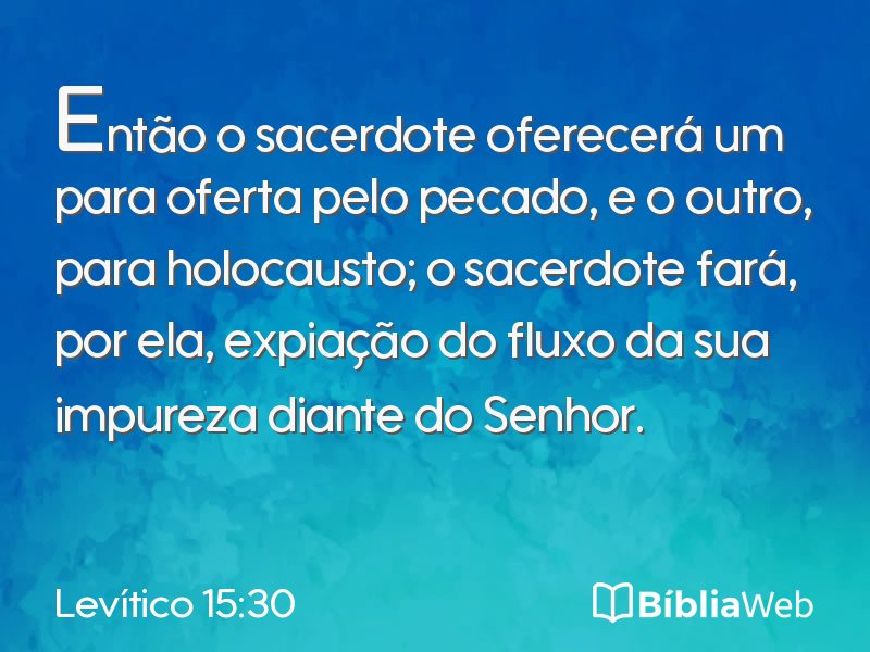 Levítico 15:30 em imagem para compartilhar