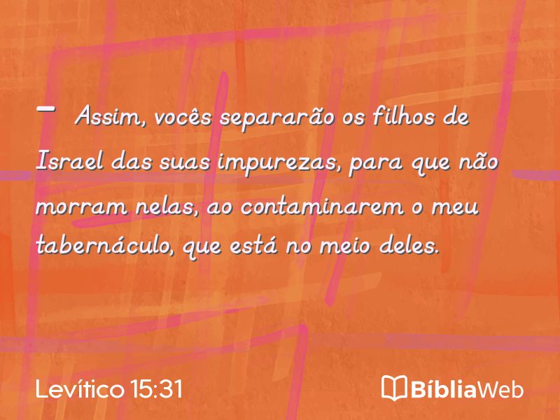 Levítico 15:31 em imagem para compartilhar