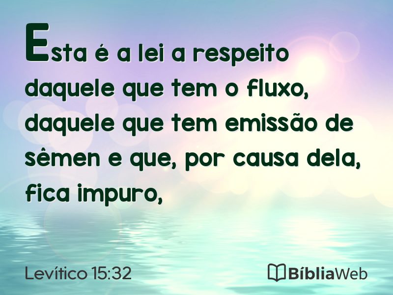 Levítico 15:32 em imagem para compartilhar