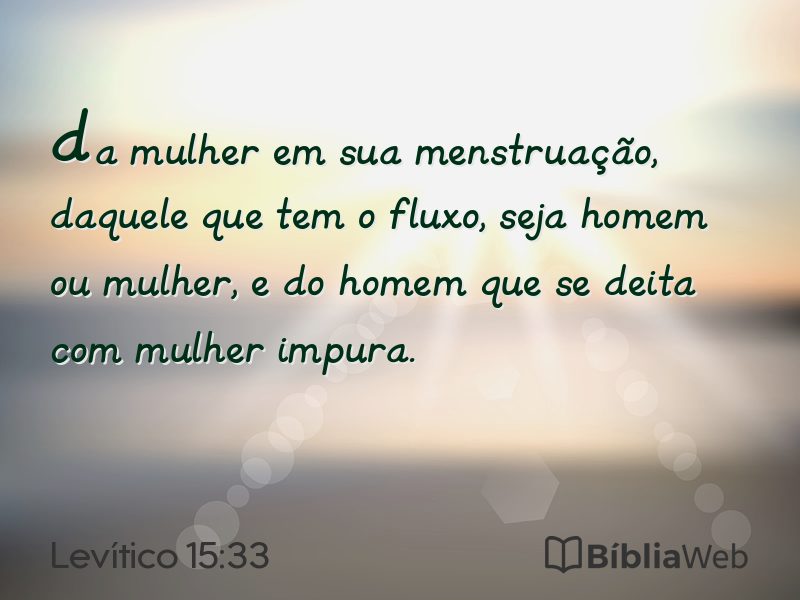 Levítico 15:33 em imagem para compartilhar
