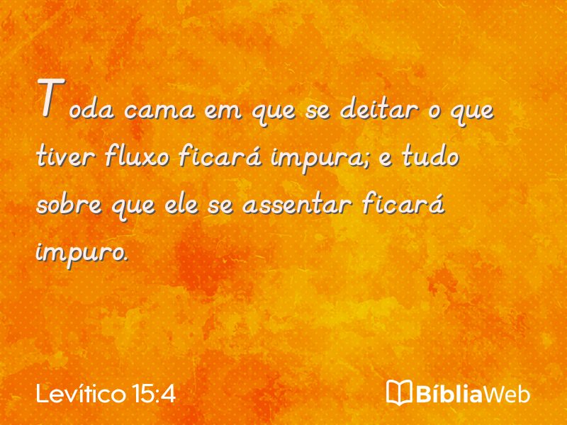 Levítico 15:4 em imagem para compartilhar