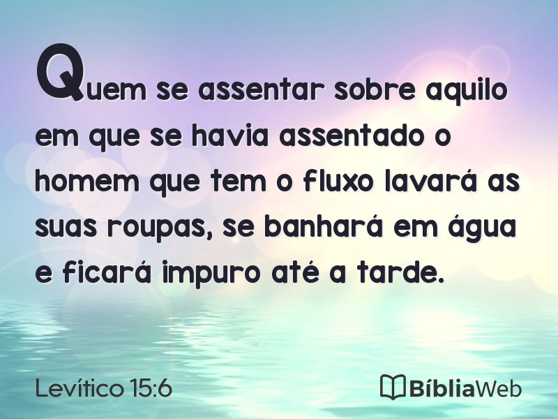 Levítico 15:6 em imagem para compartilhar