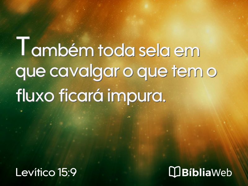 Levítico 15:9 em imagem para compartilhar