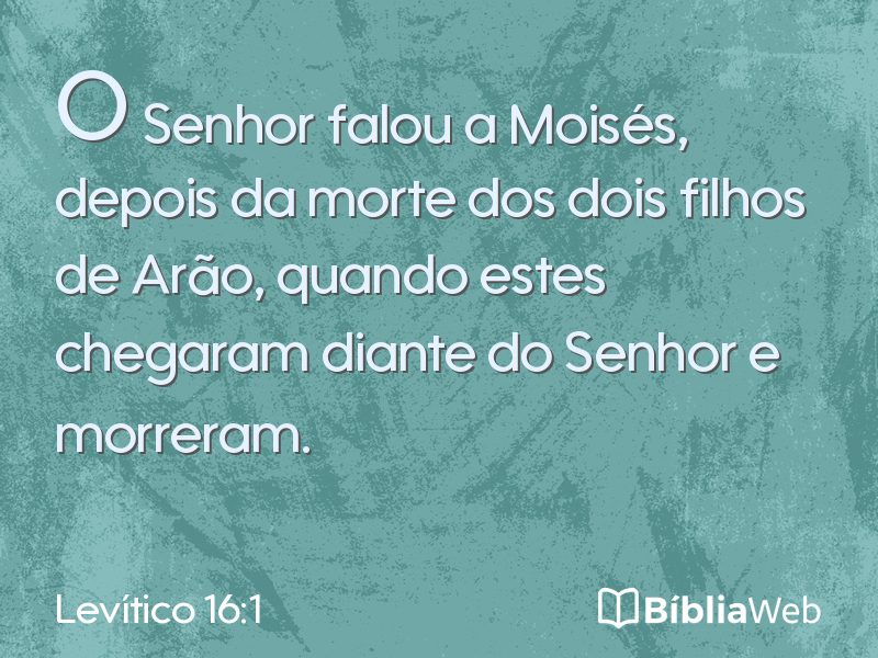 Levítico 16:1 em imagem para compartilhar