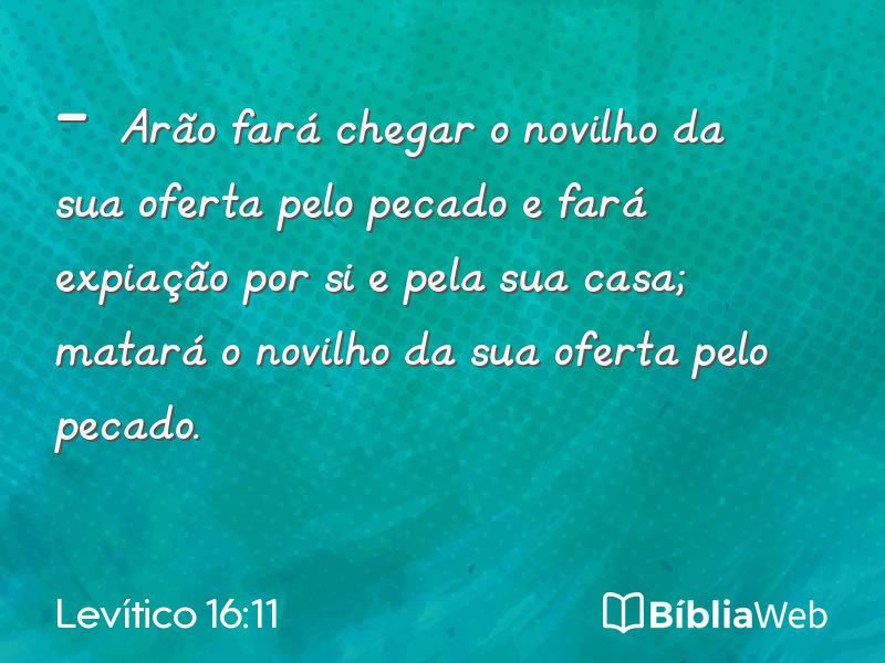 Levítico 16:11 em imagem para compartilhar
