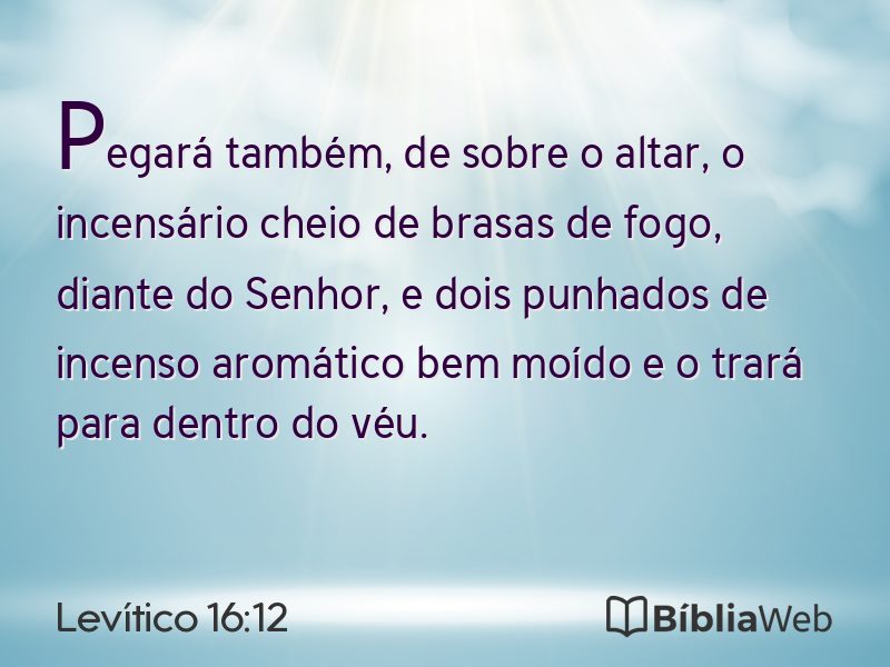 Levítico 16:12 em imagem para compartilhar