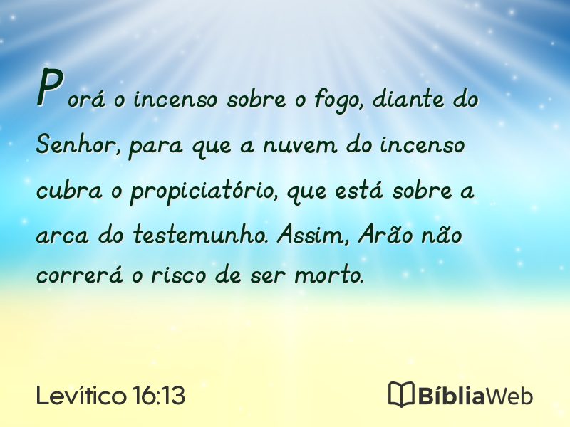 Levítico 16:13 em imagem para compartilhar