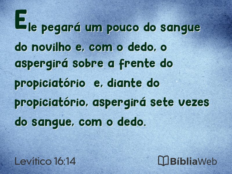 Levítico 16:14 em imagem para compartilhar