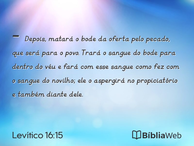 Levítico 16:15 em imagem para compartilhar