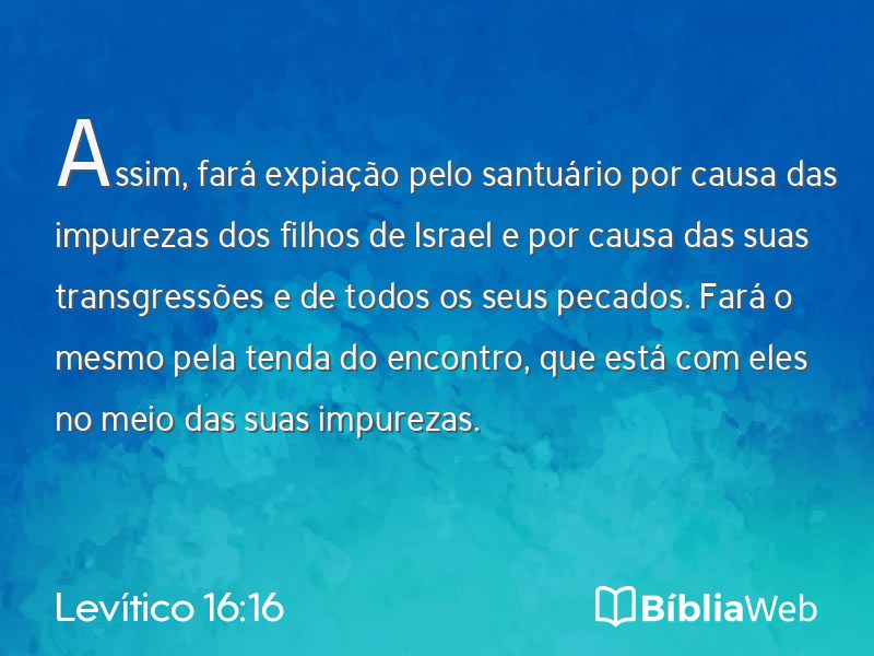Levítico 16:16 em imagem para compartilhar