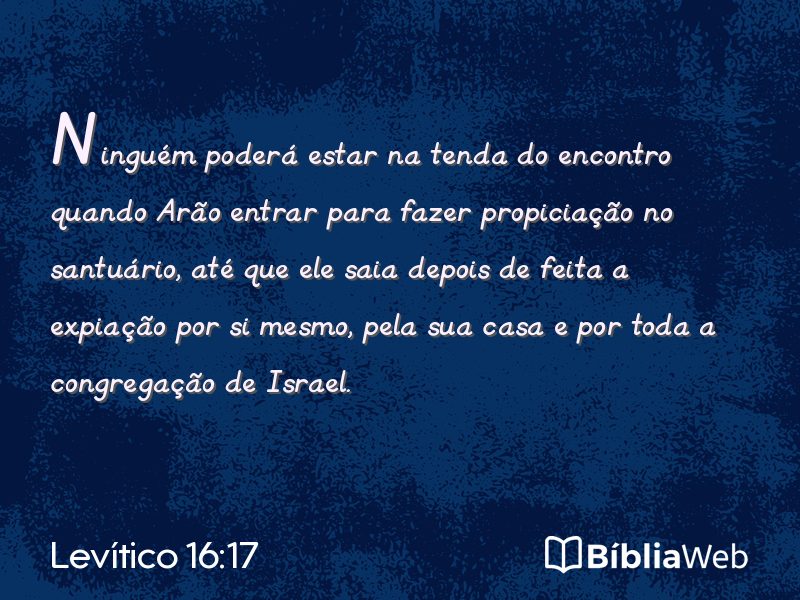 Levítico 16:17 em imagem para compartilhar