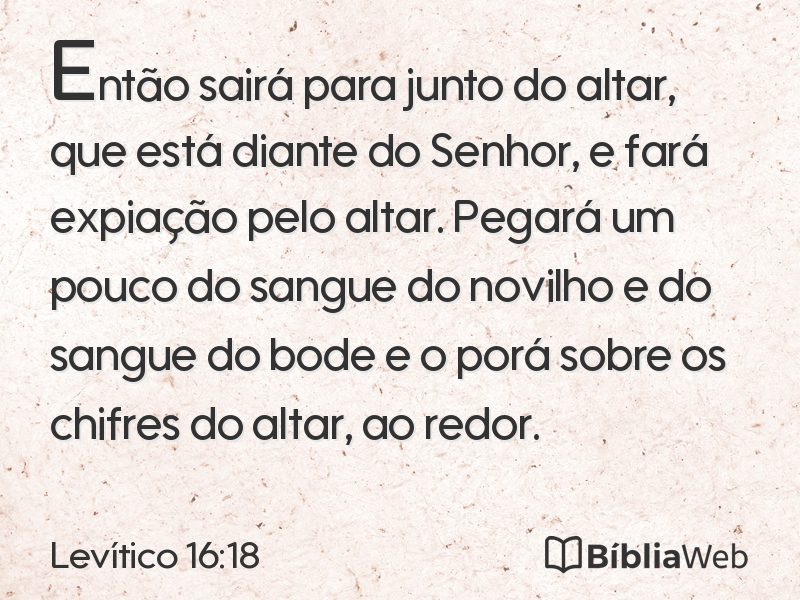Levítico 16:18 em imagem para compartilhar