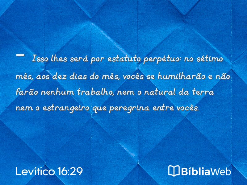 Levítico 16:29 em imagem para compartilhar
