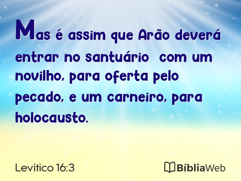 Levítico 16:3 em imagem para compartilhar