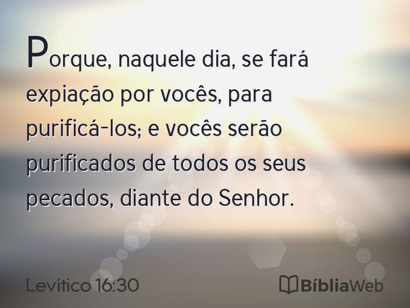 Levítico 16:30 em imagem para compartilhar