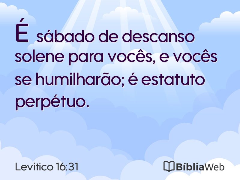 Levítico 16:31 em imagem para compartilhar