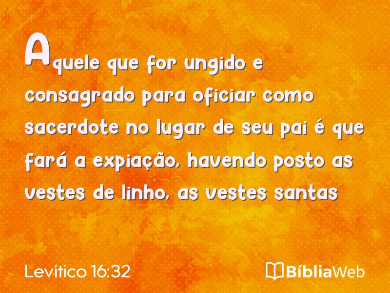 Levítico 16:32 em imagem para compartilhar