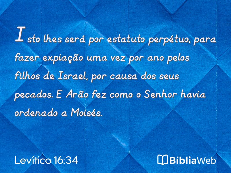 Levítico 16:34 em imagem para compartilhar