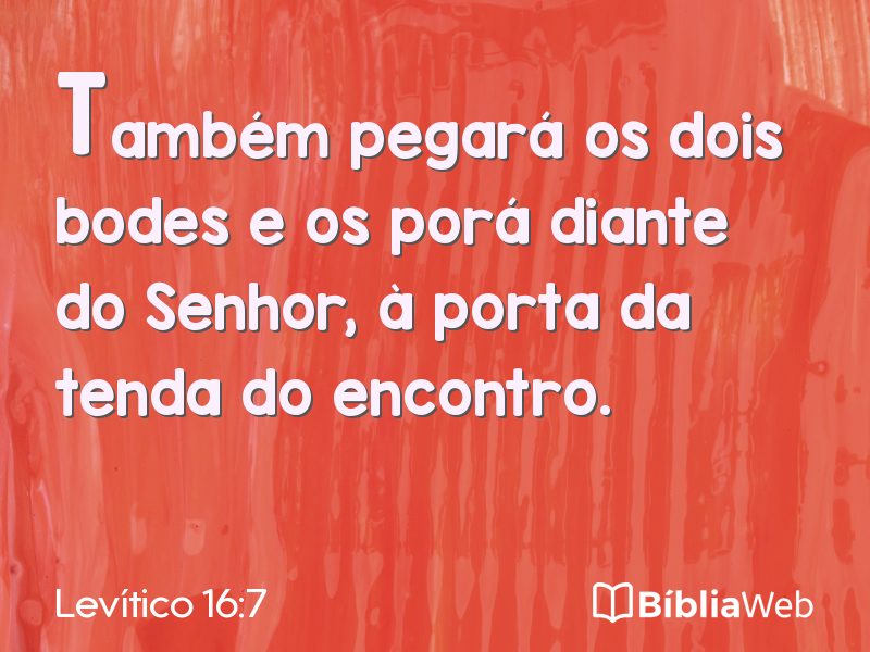 Levítico 16:7 em imagem para compartilhar