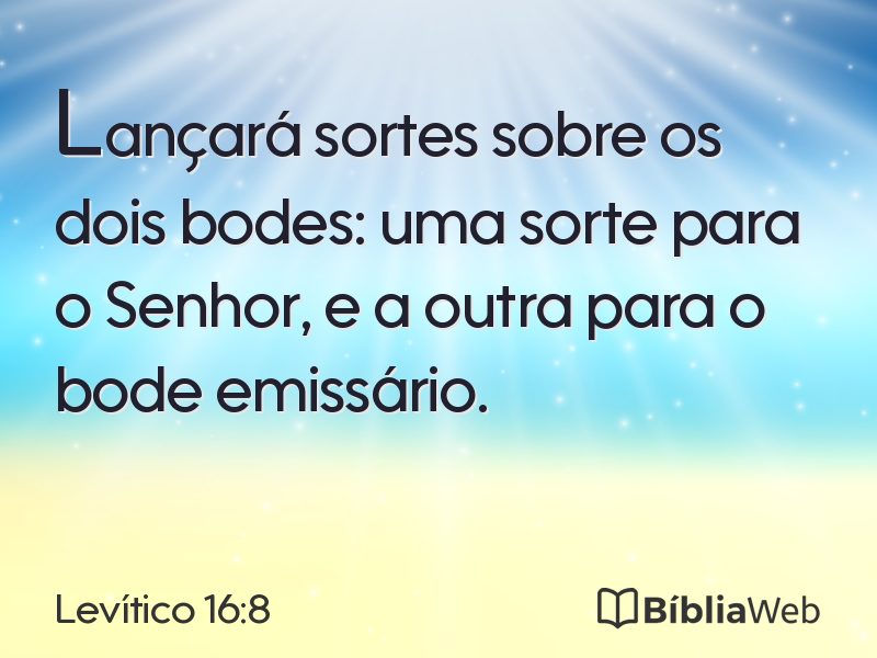 Levítico 16:8 em imagem para compartilhar