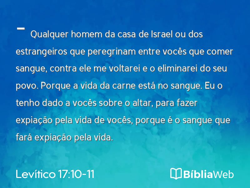 Levítico 17:10-11 em imagem para compartilhar