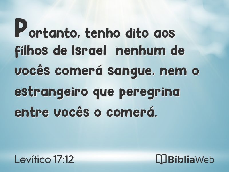 Levítico 17:12 em imagem para compartilhar