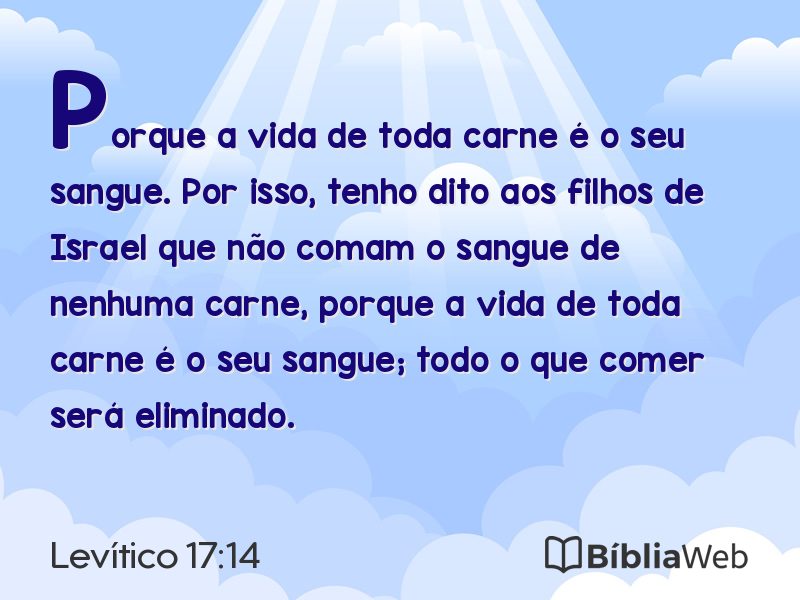 Levítico 17:14 em imagem para compartilhar