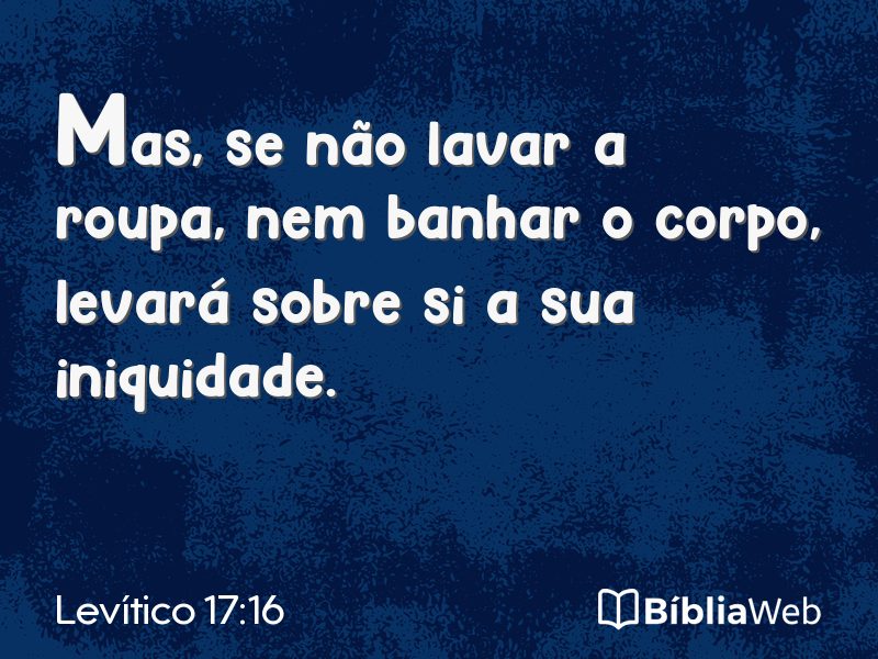 Levítico 17:16 em imagem para compartilhar