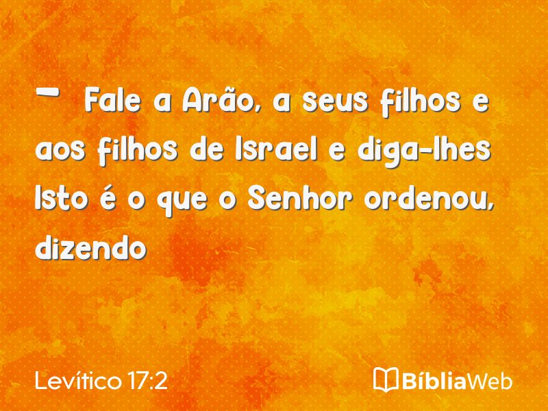 Levítico 17:2 em imagem para compartilhar